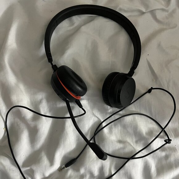 Jabra Evolve 30 II Stereo Wired Headset with Boom Mic –3.5mm Jack – Black/Red - Picture 1 of 5